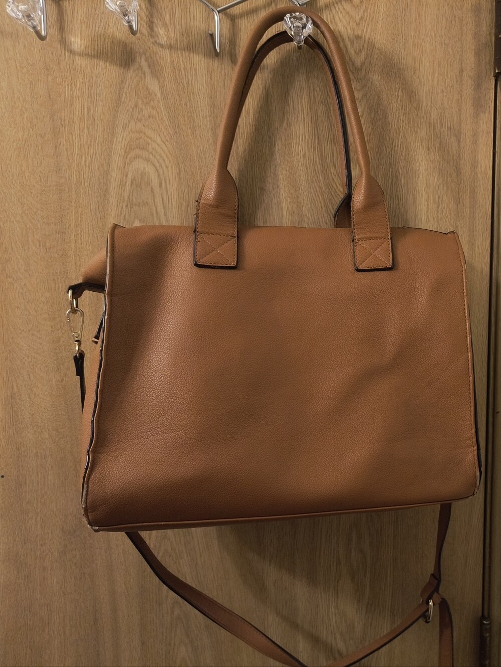 Wrangler Western Whipstitch Tote Crossbody Bag Cognac Brown Handbag Satchel - Picture 2 of 11